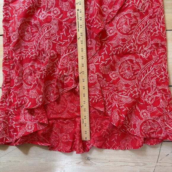 Universal Thread NWT Women's Ruffle Maxi Wrap Skirt Red Size M - Picture 9 of 10